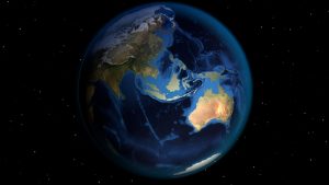 map of earth with view of Australia